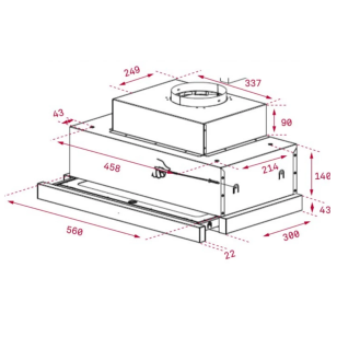 Teka 德格 CNL6815-PLUS 60厘米 730m³/h 拉趟式抽油煙機